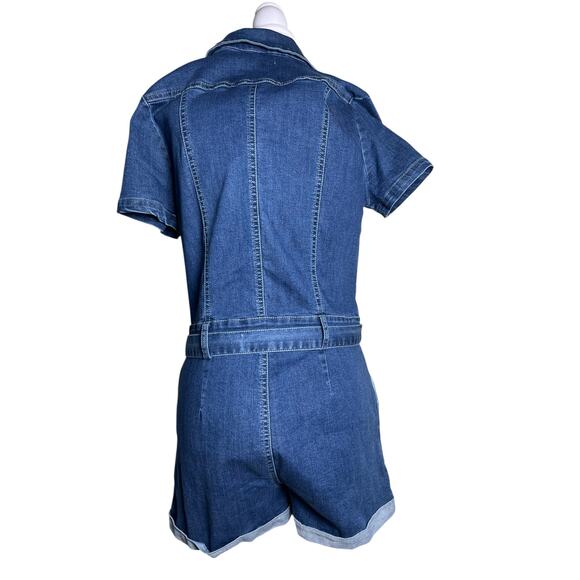 Mebon Women's Size XL Blue Denim Romper (NWT) - Picture 2 of 2
